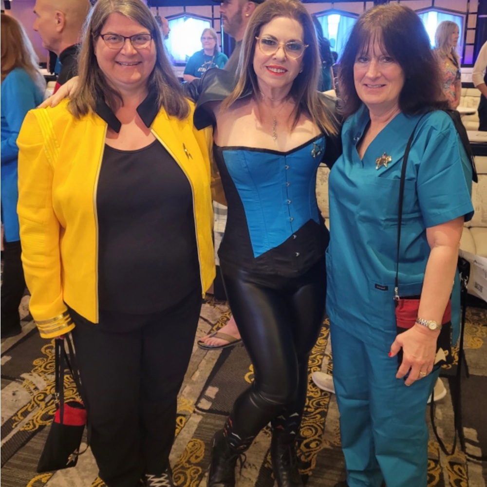 Star trek blue & black corset size 28 worn twice boned overbust by trucorset